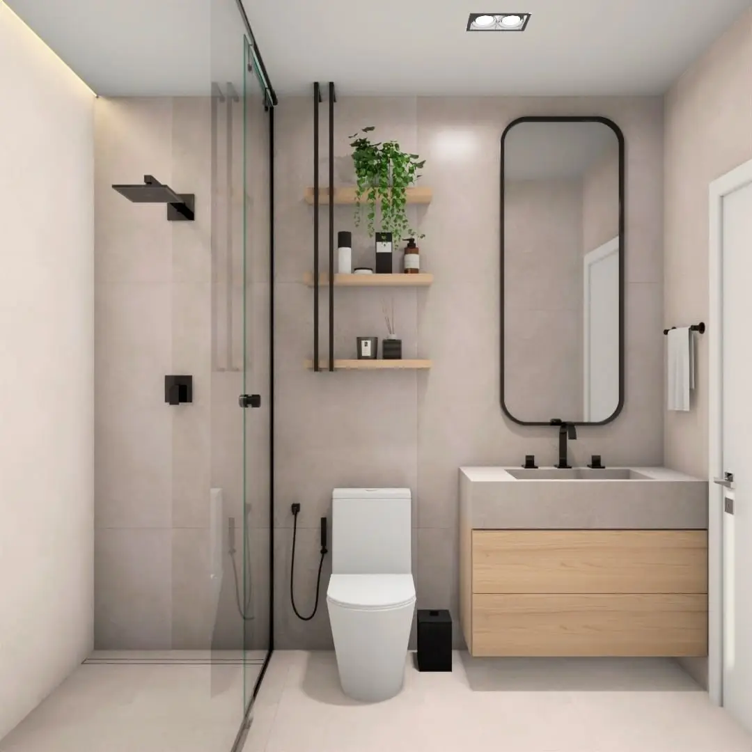 CBMmart Wood Vanities Wash basin Bathroom Cabinet Modern Manufacturer Direct Sale Hotel Wall Mounted Floating Bath Cabinet