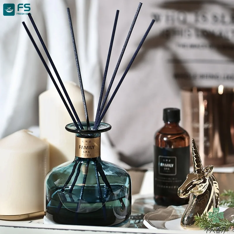 handmade glass Jadore charming fragrance glamour reed diffuser fiber wick home decoration