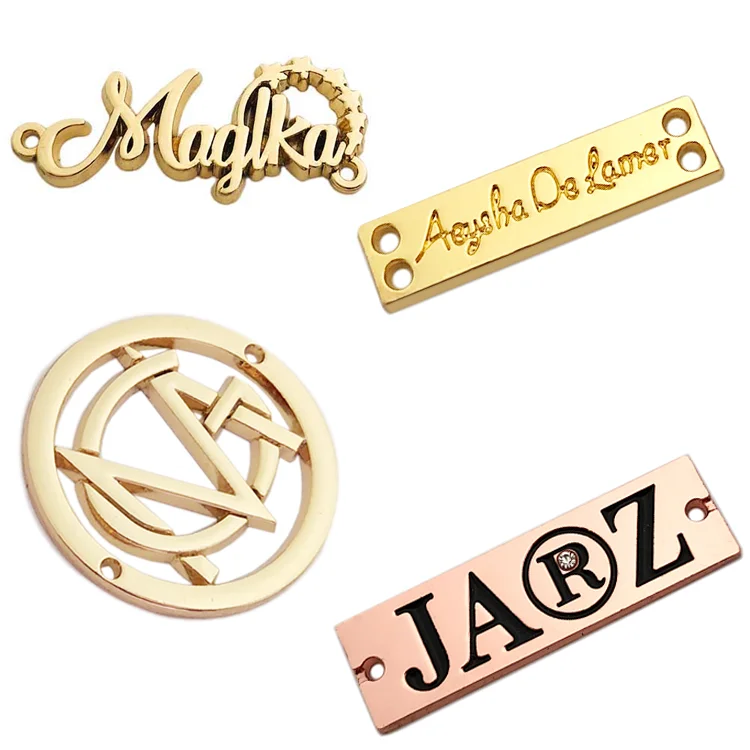 Quan zhou shi shi engraved logo custom metal labels tags plates for decoration