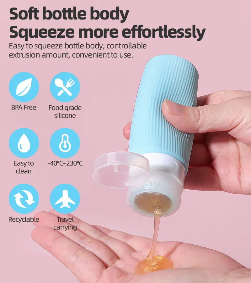 Leak Proof BPA Free Travel Bottles Toiletries Tsa Approved Travel Size Containers Travel Accessories