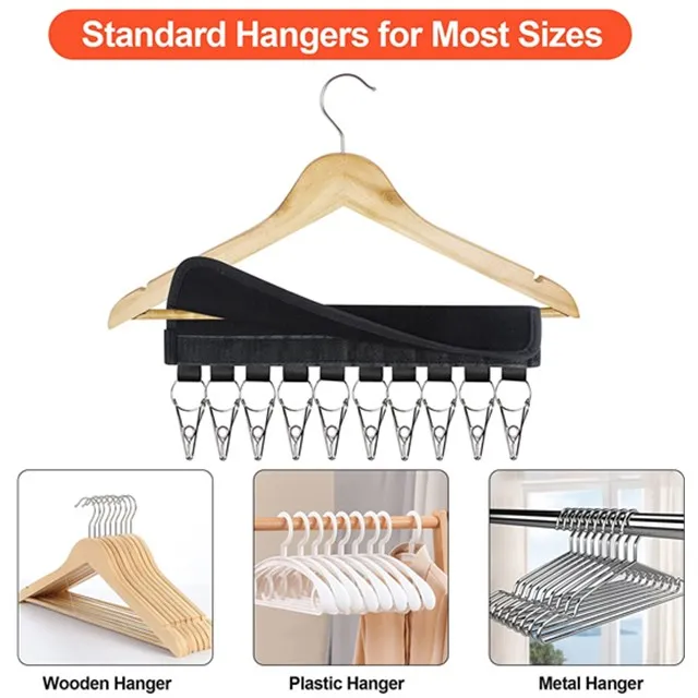 Wholesale hook loop 10 clips Hat Organizer Holder for Hanger