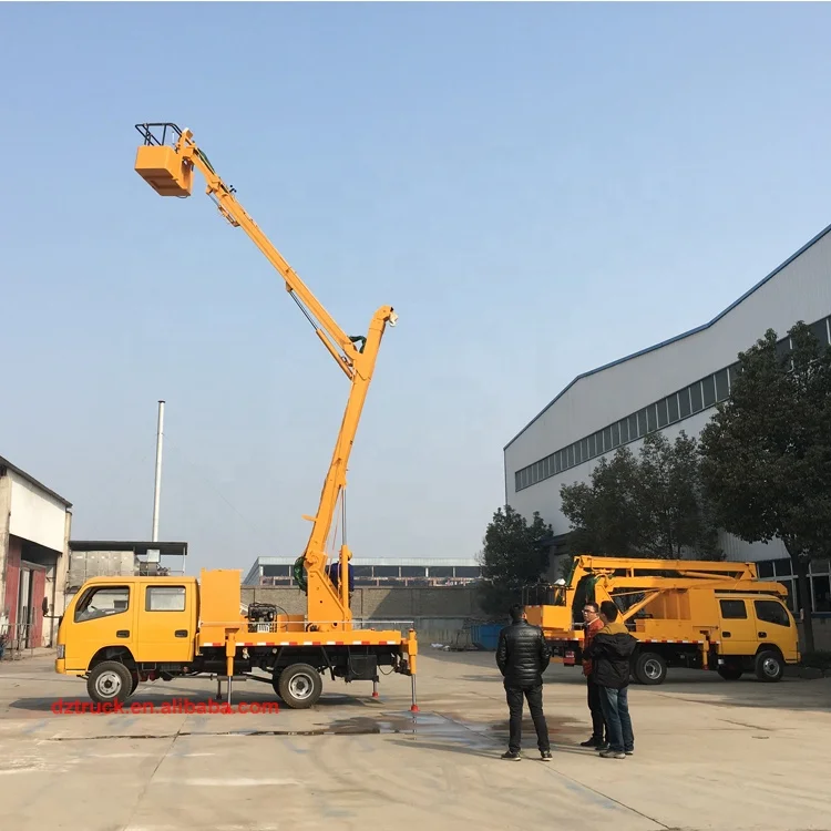 Dongfeng грузовик с подъемной платформой 14-16 метров функцией очистки под высоким давлением