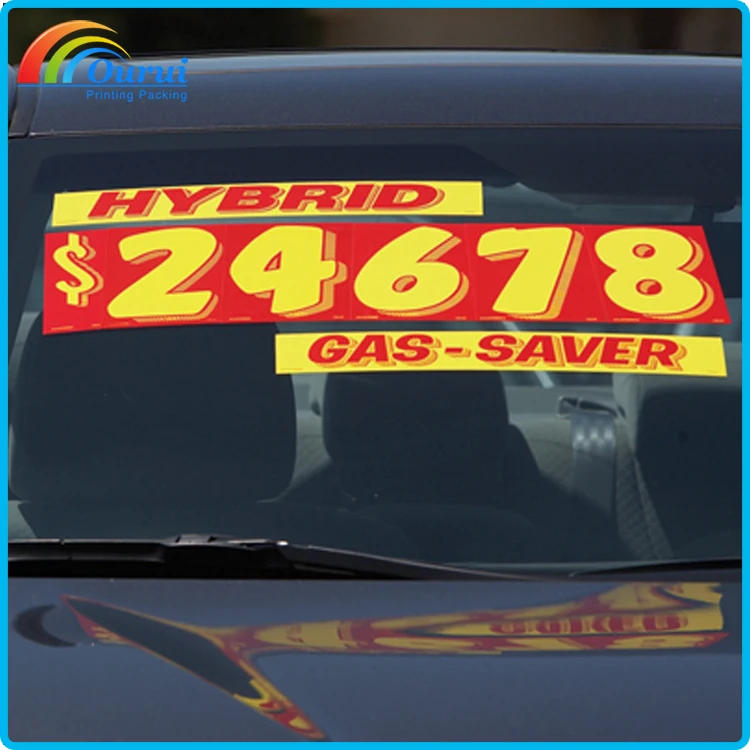 Provide design and customizable exquisite car stickers for sale car tag sticker used car resale unmarked reverse sticker