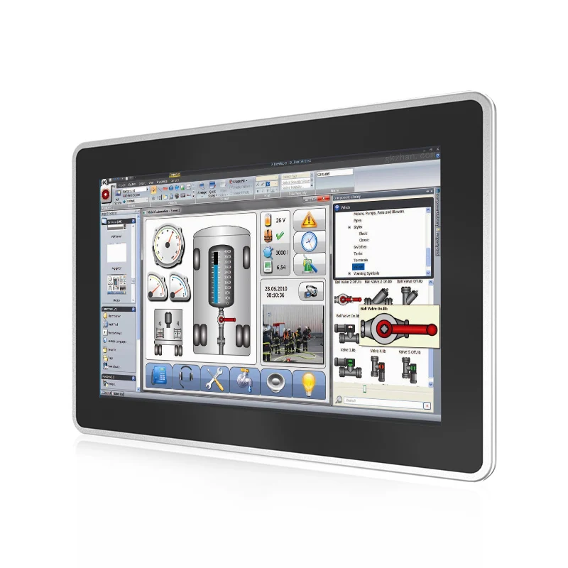 Touchthink wall mount slim industrial waterproof touch screen monitor 10 inch high definition usb capacitive touch display