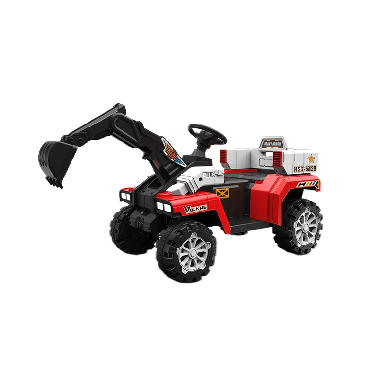 WD-6128 ride on car toys 6V with Fully electric operation of digging arms cool music LED light