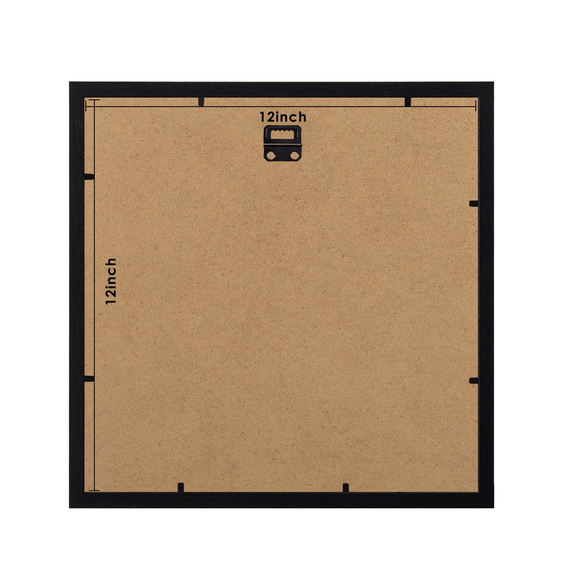 Home Decorative  Wall Gallery Hanging Square 12x12  Picture Frame Wall Gallery Frame Set with 8x8 Mat