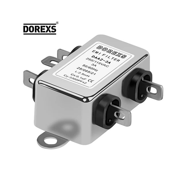 Звуковой шумоподавляющий фильтр DOREXS по заводской цене, производитель фильтров переменного тока 250 В переменного тока 1 А 3 А 6 А 10 А