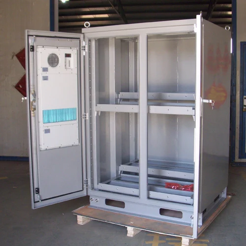 Outdoor battery cabinet 4 battery rack waterproof enclosure with heat exchanger SK-419