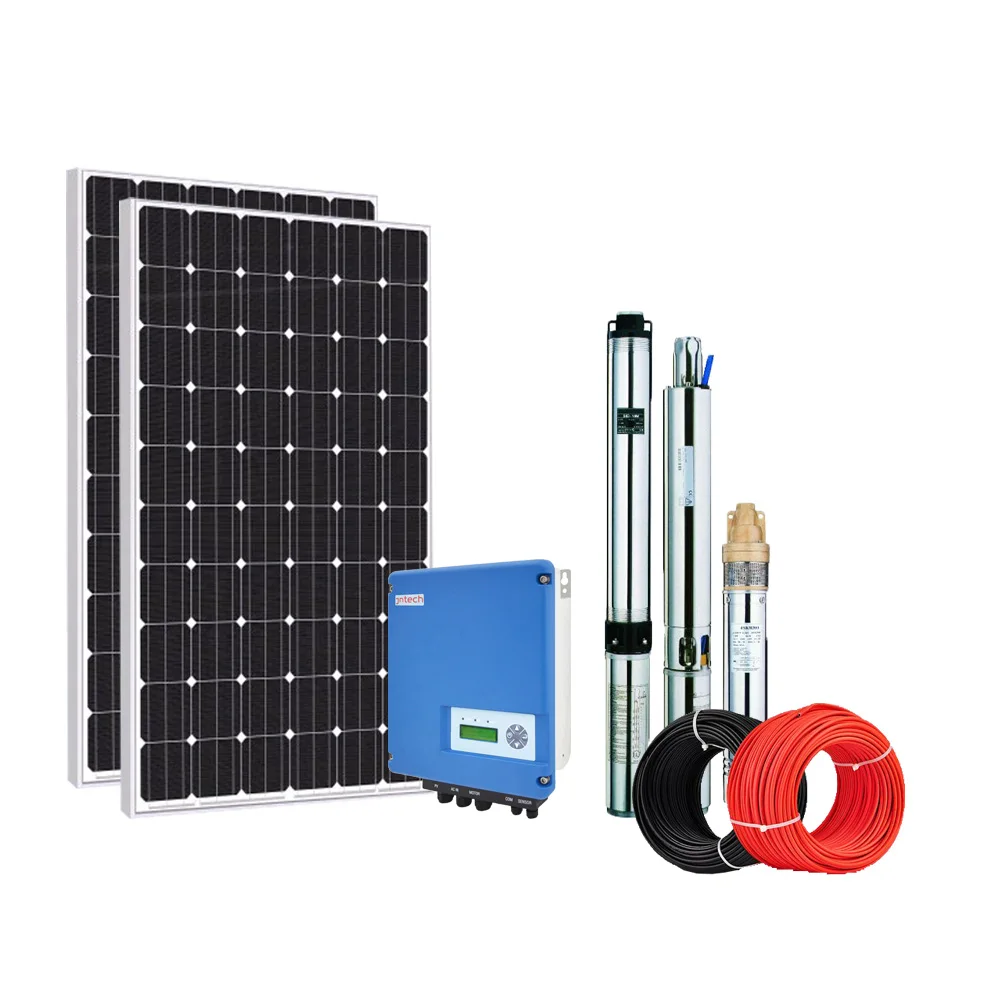 AC Type Solar Water Pump System with LED Display 380V Input Volta IP65 Protection for Irrigation Inverters and Solar Panels