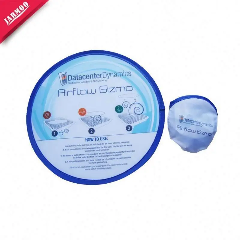 Promotional Cheap Custom Polyester Hand Fan Portable Foldable Flying Disc Nylon With