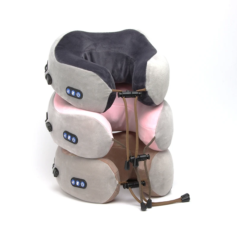 High Quality Cotton Travel Neck Pillow Heated Massage Memory Foam Head Chin Support Washable Airplane Camping Outdoor Christmas