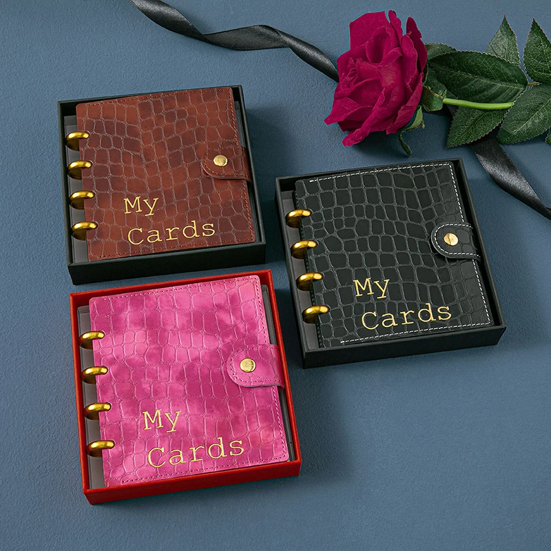 RINGNOTE My cards disc bind Portable 60 Pockets Scrapbooking Photo Name Card Photocard Album ID Holder 60 Pockets Portable