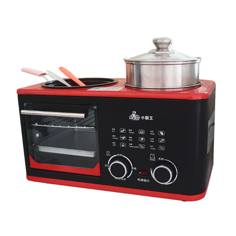 4 in 1 Black Set OEM Electric Heater 9L Toaster Oven Breakfast Maker  NON-Stick Material Mode