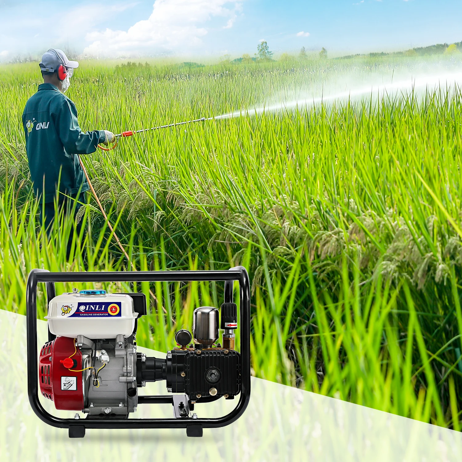 Водяной насос QL-34A давления, газовый опрыскиватель, садовая поливочная машина 6,5 л.с. для сельского хозяйства и сада