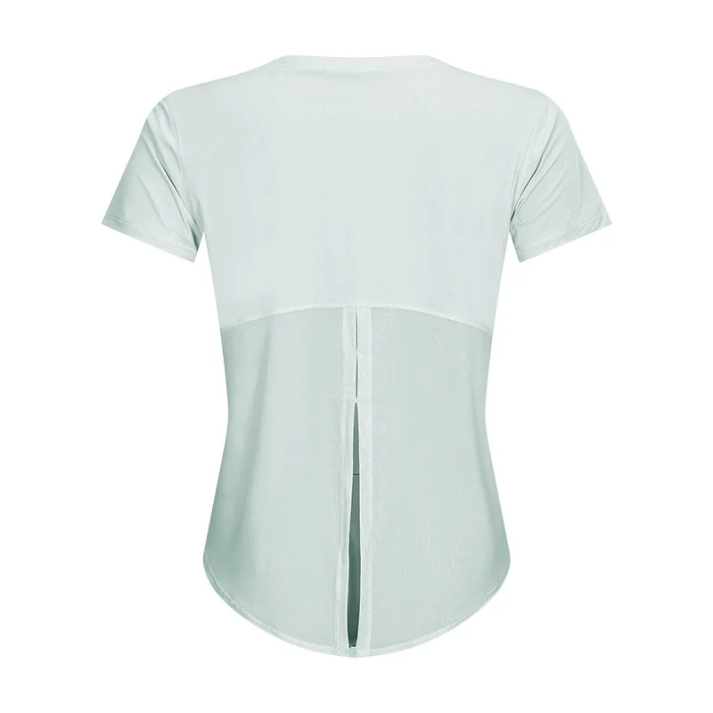 Спортивные Повседневные футболки для фитнеса для женщин короткий рукав круглый вырез кроп-топ