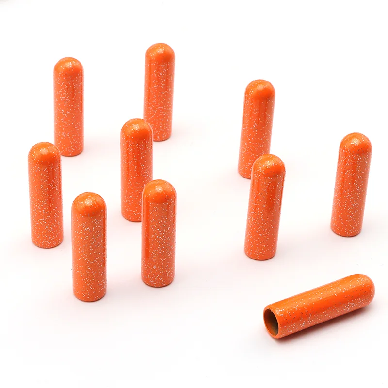 2024 Orange metal aglet End Metal custom string aglets for hoodie strings custom metal cord end