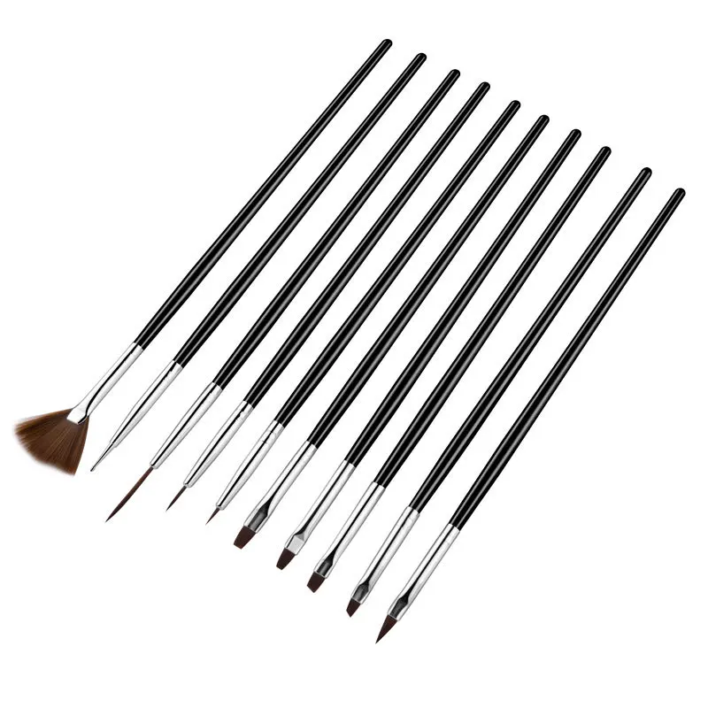 High Quality Personalized White Handle Artist Oil And Acrylic Art Paint Brush Set with wood long handle