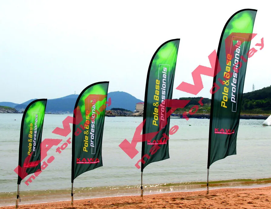 12ft Advertising Custom Flying Beach Flag Banner Knife Flags Beach flags