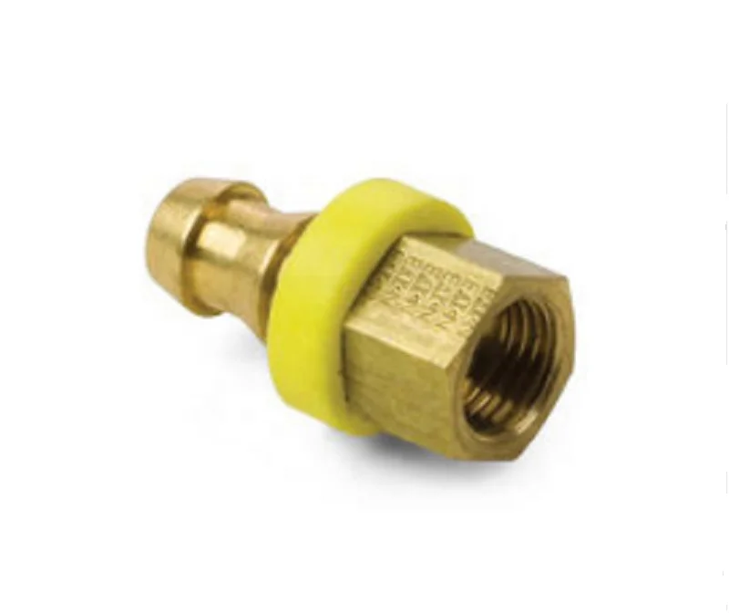 Brass color push- on hose barb rigid tube adapter