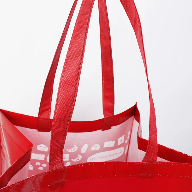 Reusable Polypropylene Packaging Laminated Eco TNT Non Woven Bag Shopping Tote Rpet Bag Pp Woven Bag With Custom Logo