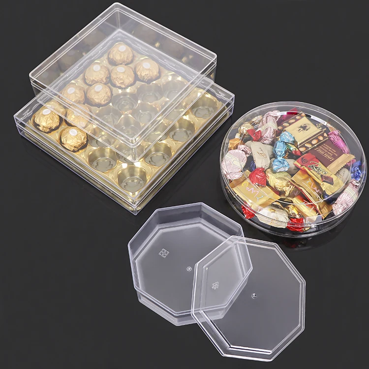 Clear Acrylic Case Cakes for Christmas Cookie Box Acrylic Pastry Box Gift Box Packaging Tiramisu Dessert Biscuits Container