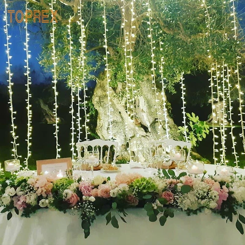 TOPREX DECOR 3*3 м 300 светодиодов Подключаемая Рождественская гирлянда для оконных