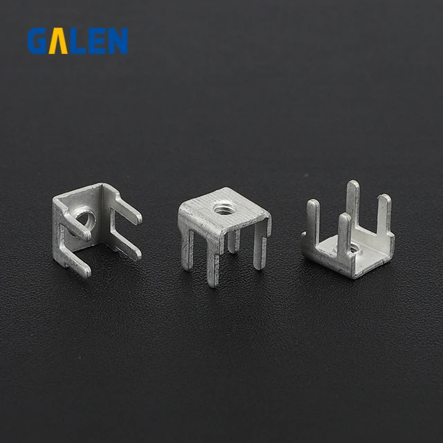 Pcb-1 soldering terminal M3M4 tin plated pure copper tinned screw terminal four pin pcb welding tab terminal