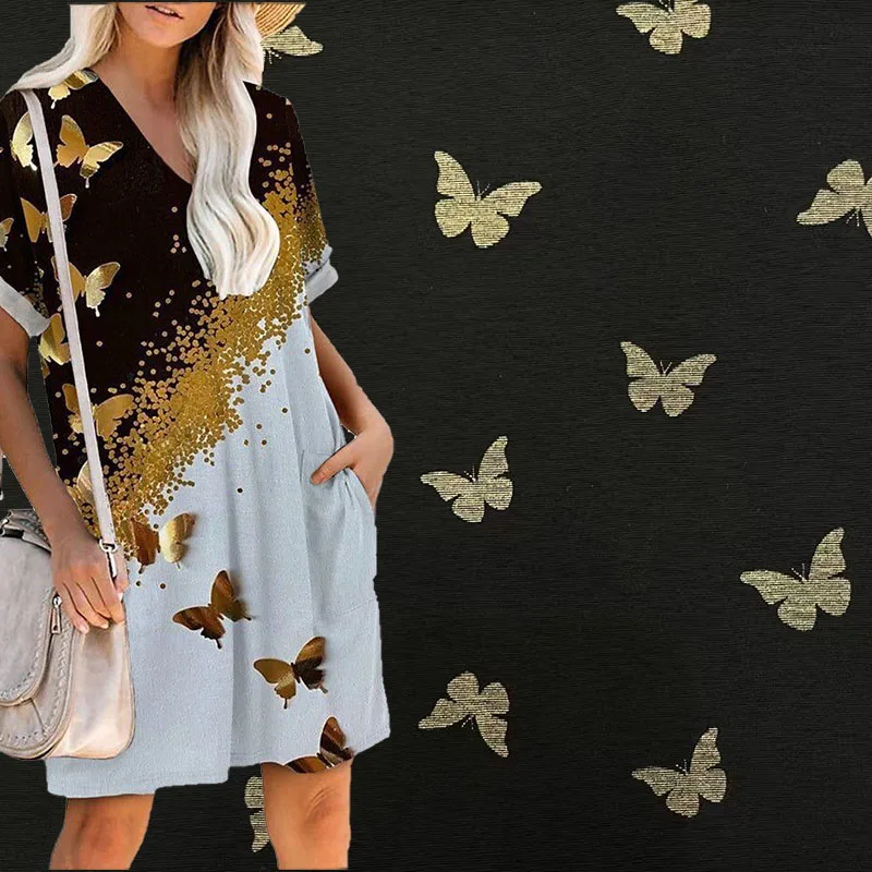New factory direct sale yarn dyed jacquard satin fabric black fashion butterfly jacquard fabric for garments dress