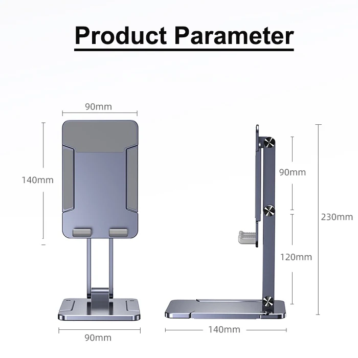 New Adjustable Aluminum Desktop Phone Holder Double Folding Desk Mobile Phone Holder Stand For iPad Tablet Mount