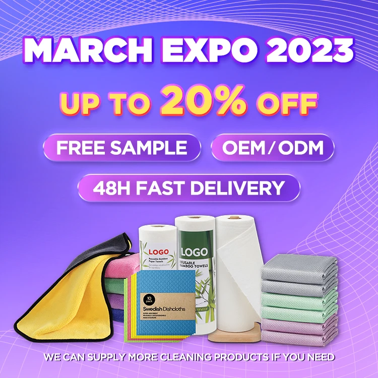 Wholesale Customized Printing Kitchen Towel Swedish Cellulose Wood Pulp Sponge Dishcloth Dish Towel Paper Wipes