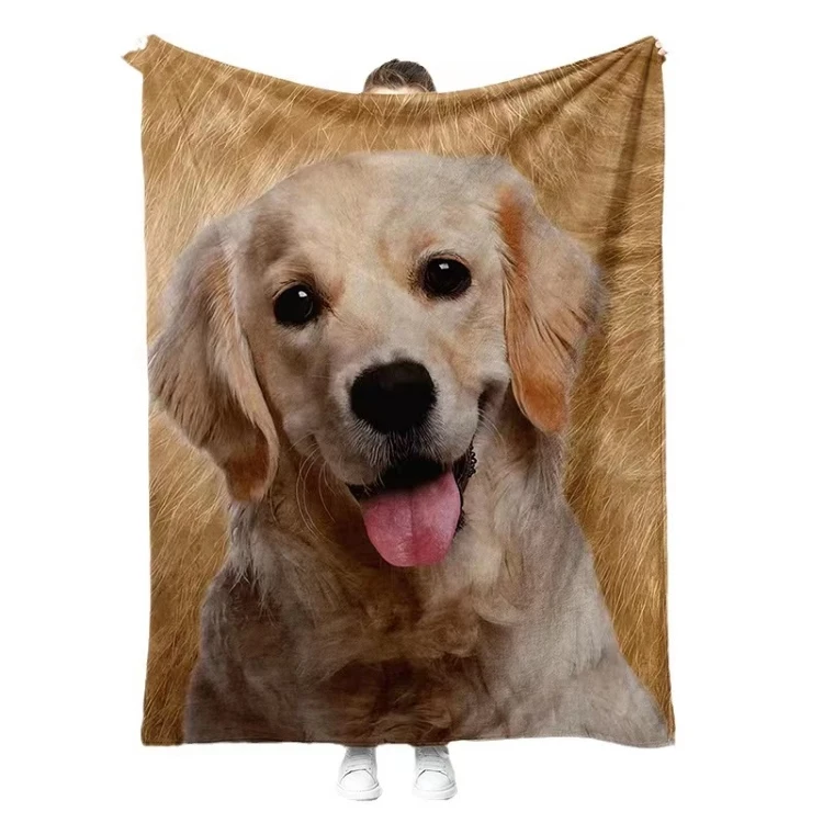 Hot sale pet blankets new design pet dog pattern printing fleece blanket lion printing big size throw  blanket