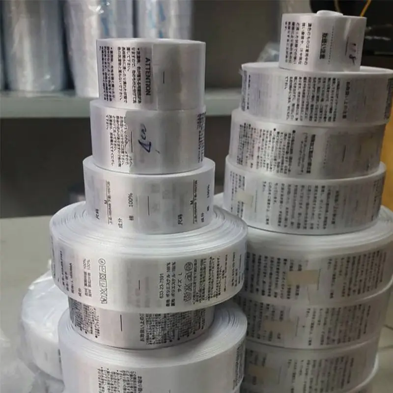 Luxury Brand Logo Custom Direct Factory price clothing tag satin labels in roll