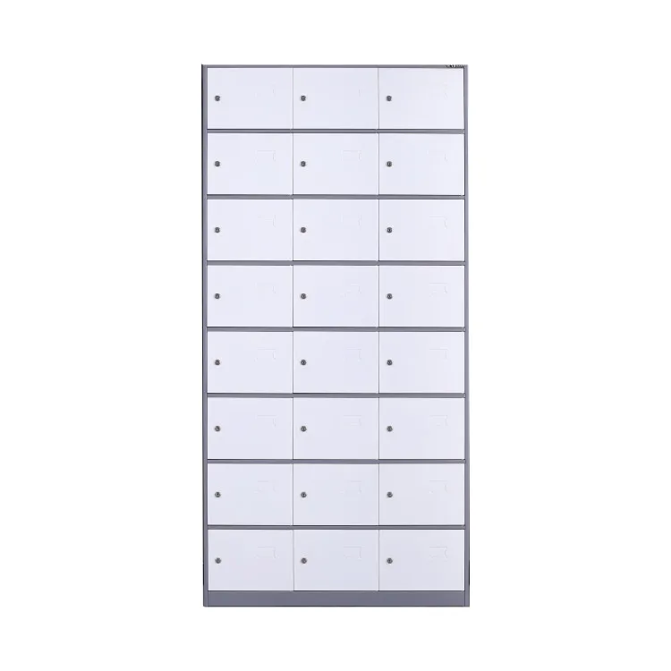 Cheap school furniture worker staff steel storage cabinets 24 doors metal lockers