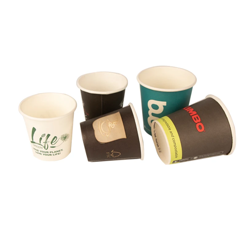 2.5oz Mini Test Paper Coffee Cup 70ml paper cups 2.5 oz biodegradable PLA coating for Espresso