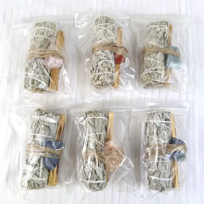 Hot Sale Bulk Natural Crystal Spiritual California Bundle White Sage Smudge Raw Stone Sage For Gifts