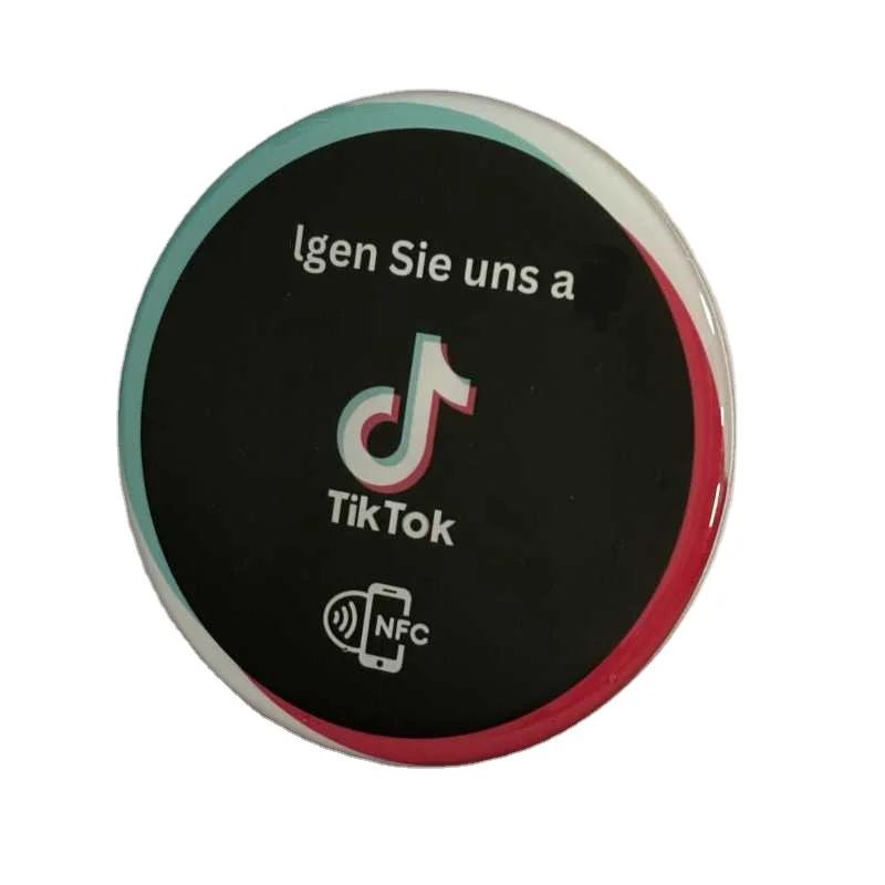 Factory Direct Customized NTAG216/215/213 Epoxy Programmable NFC Review Tag TikTok Google Compatible 3M Adhesive Backing Label