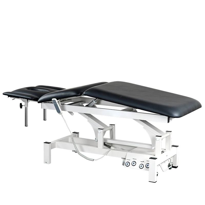 Three section Spine physiotherapy spa medical massage electric treatment table bed