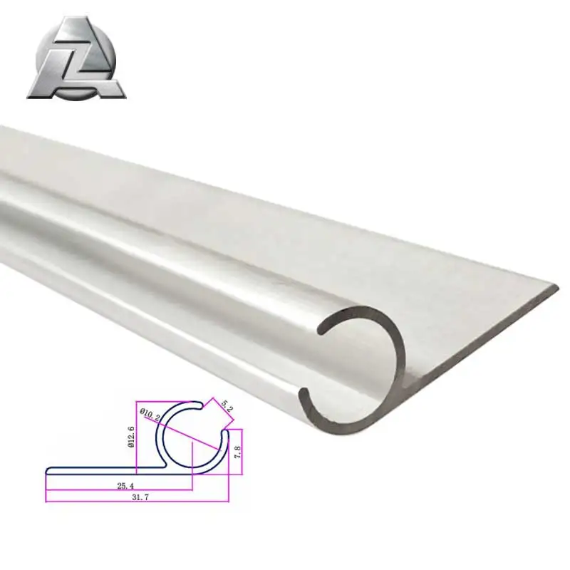ZJD-KD108 aluminum single keder rails extrusion profile for canvas frame tents