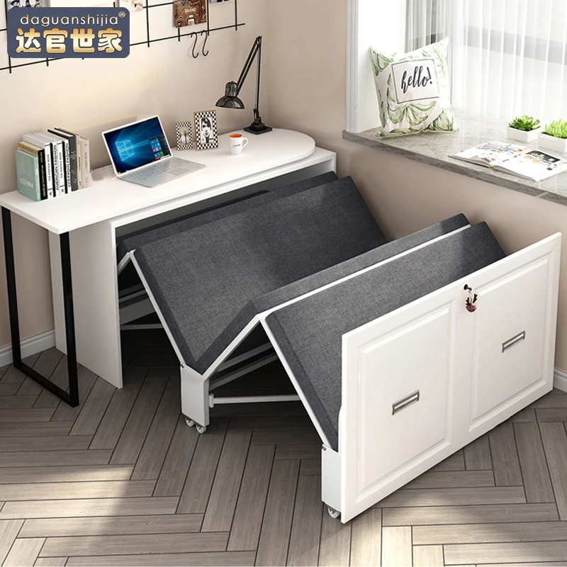 Lunch break folding bed office nap magic device bed home study computer desk invisible bed environmental protection plate