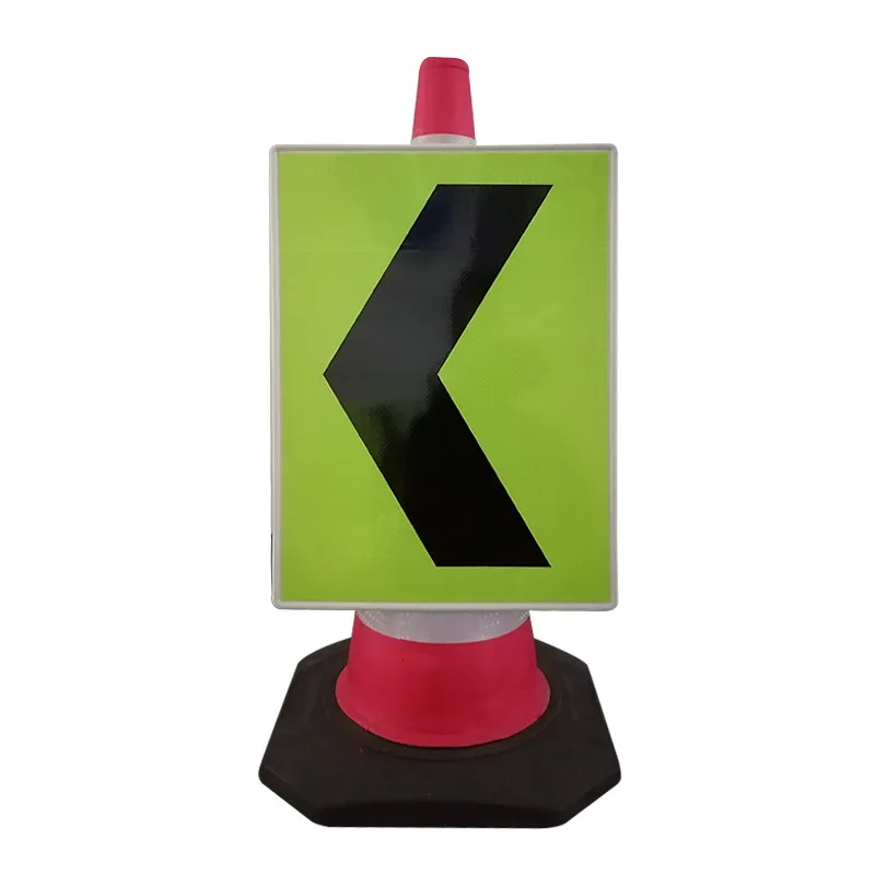 Construction Road Display Arrow Sign Traffic Reflective Safety Plastic Arrow Direction Signs Board For Traffic Cone