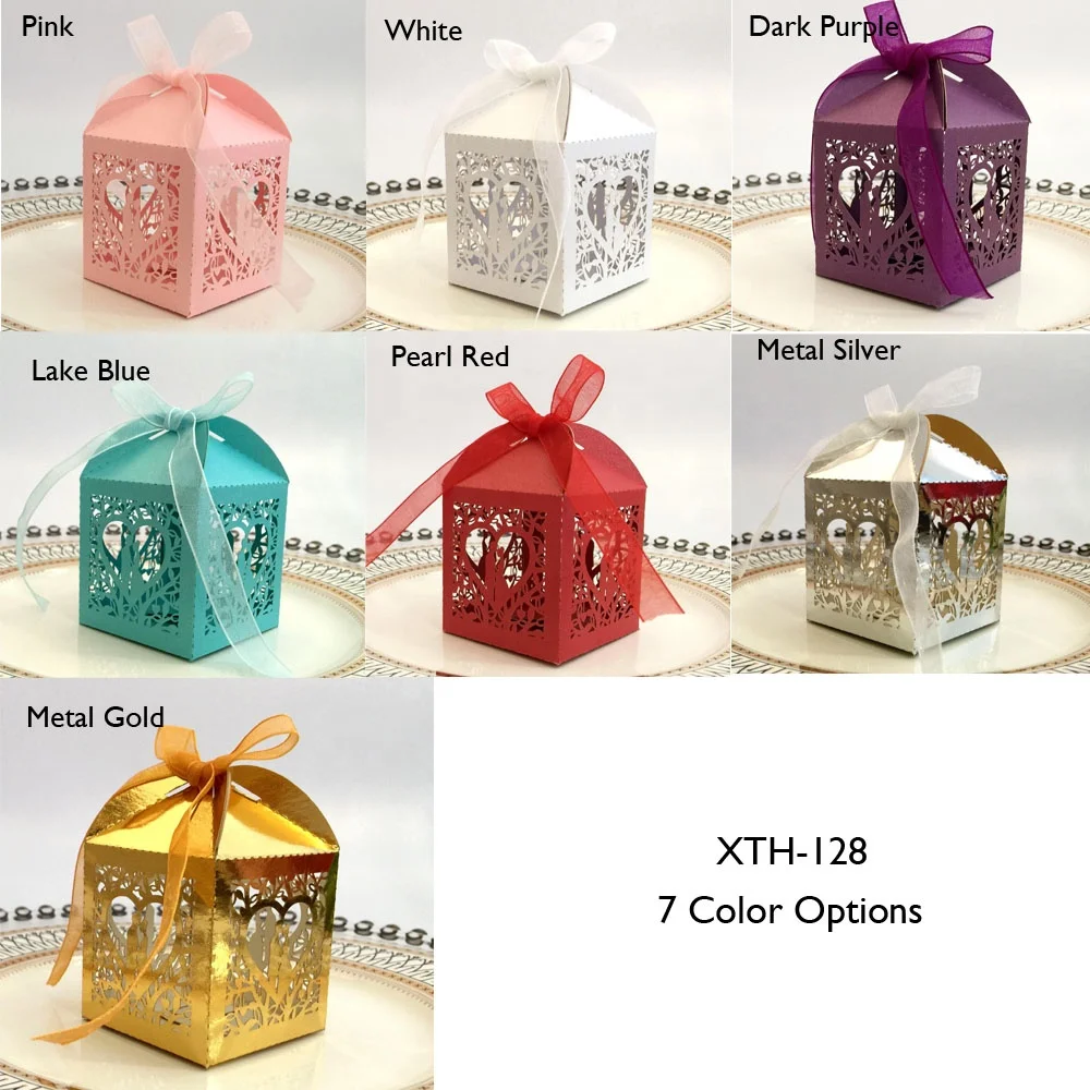 Love Heart Hollow Candy Gift Box Chocolate Sweet Packaging Boxes For Wedding Wrapping Supplies