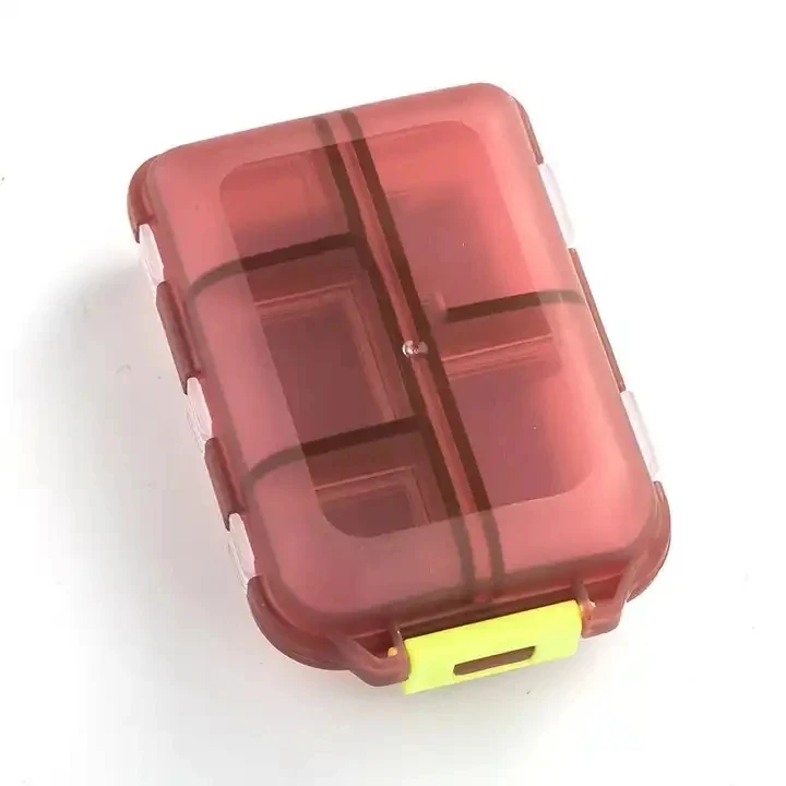 ODM /OEM Portable Pill Case Plastic Pill Box Dispenser with 10 Compartments for Different Medicines