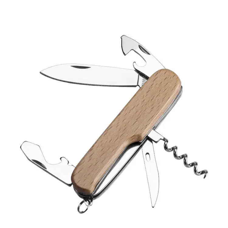 Hongfeng Precision 5-Blade Multi-Functional  Folding Knife with Wood Handle for Multi-Purpose Use