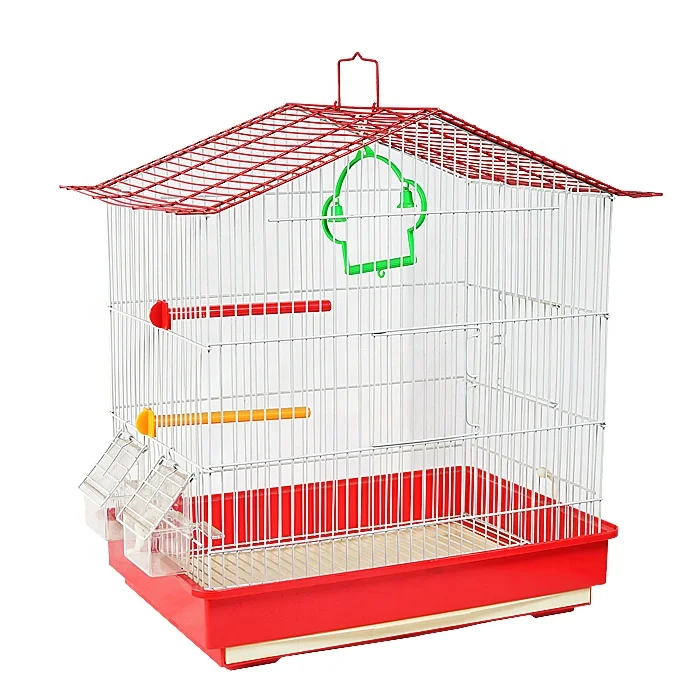 Beautiful Bird Cage Wrought Iron Breeder Acrylic Finches Hanging Stand Folding Pet Cage Birds Small Wire Cages