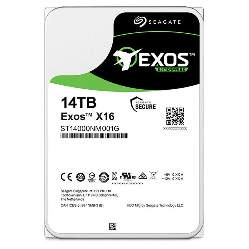 Новый жесткий диск Seagate 14 ТБ HDD Exos X16 ST14000NM001G 14T SATA 6 Гб/с 7200 об/мин 256 Мб кэш 3 5 дюйма для ПК с
