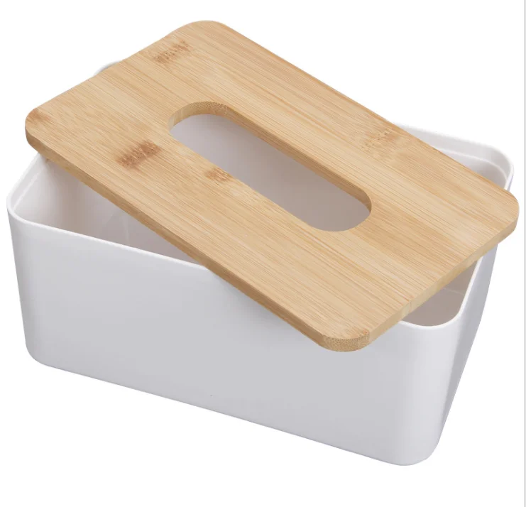 Многофункциональный держатель для салфеток с бамбуковой деревянной крышкой, органайзер для салфеток, контейнер, коробка для салфеток