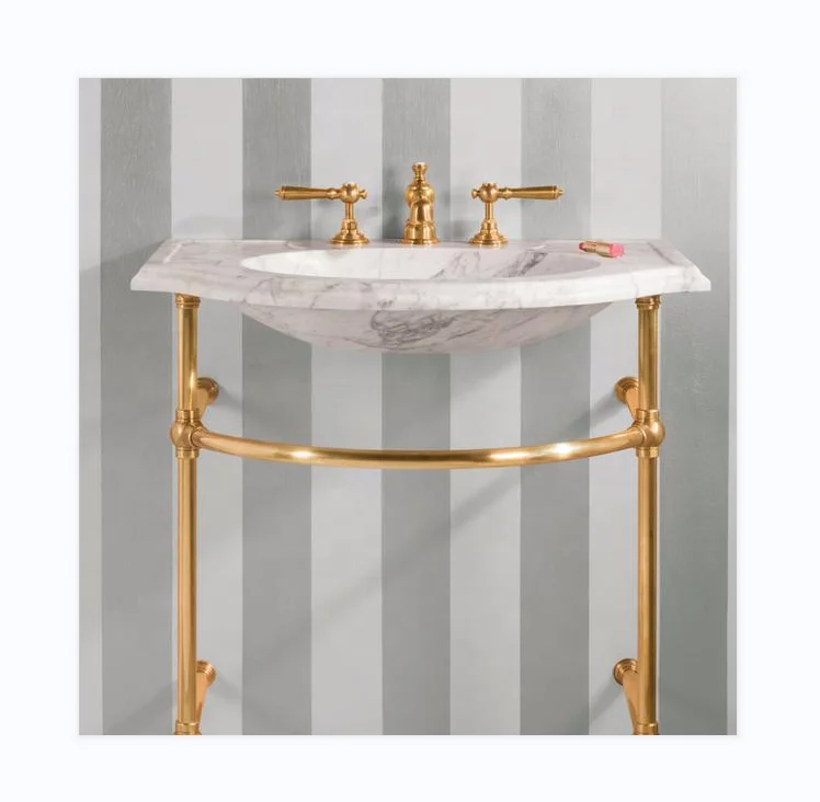 boutique gold metal bathroom furniture for Victorian bathroom renovation and decor design idea