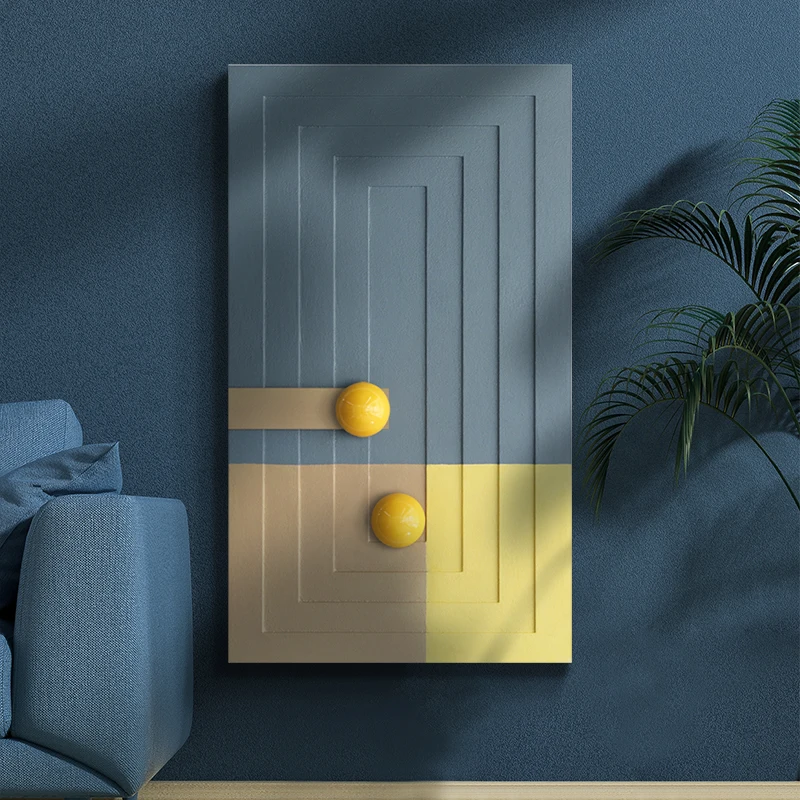 Morandi Nordic Fashion Contrast Color Three-dimensional Decorative Painting Modern Wall Art