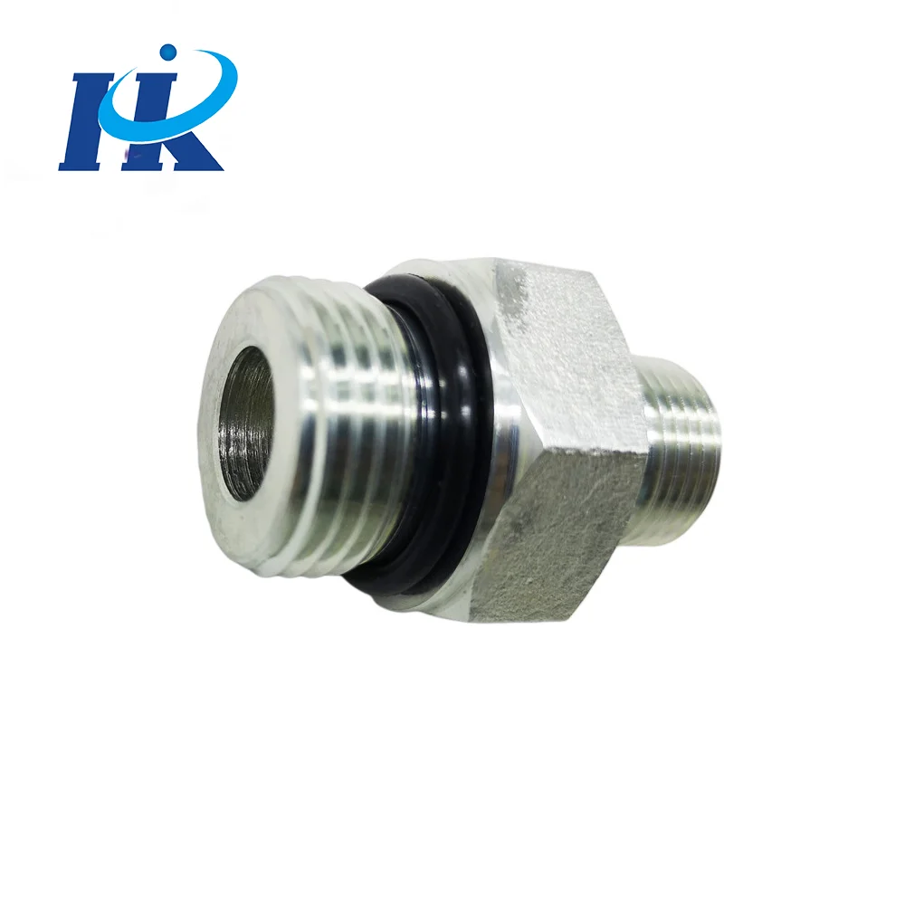 Carbon Steel Metric Male O RING straight Face Seal Adaptor 1E