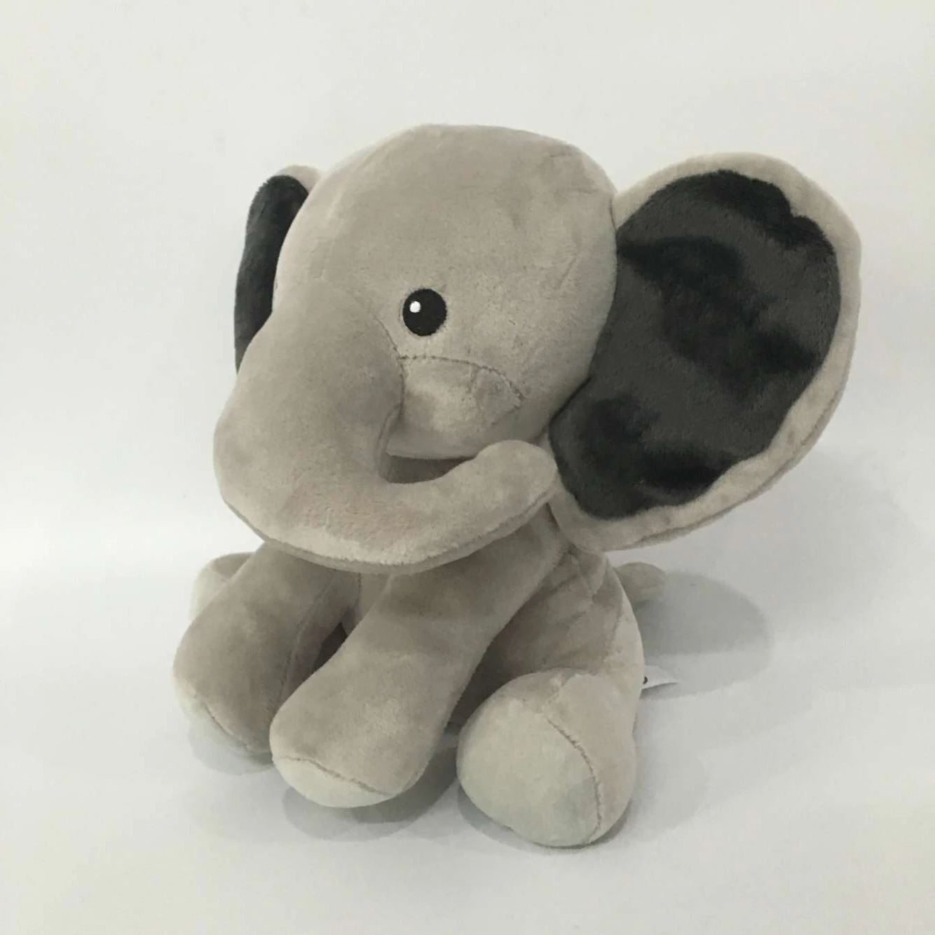 Stuffed Animal Large Embroidery Hugable Body Soft Pink With Big Ears Plush Elephant Toy For Baby Gift